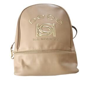 BEBE backpack purse Tan vtg preppy tenniscore streetwear